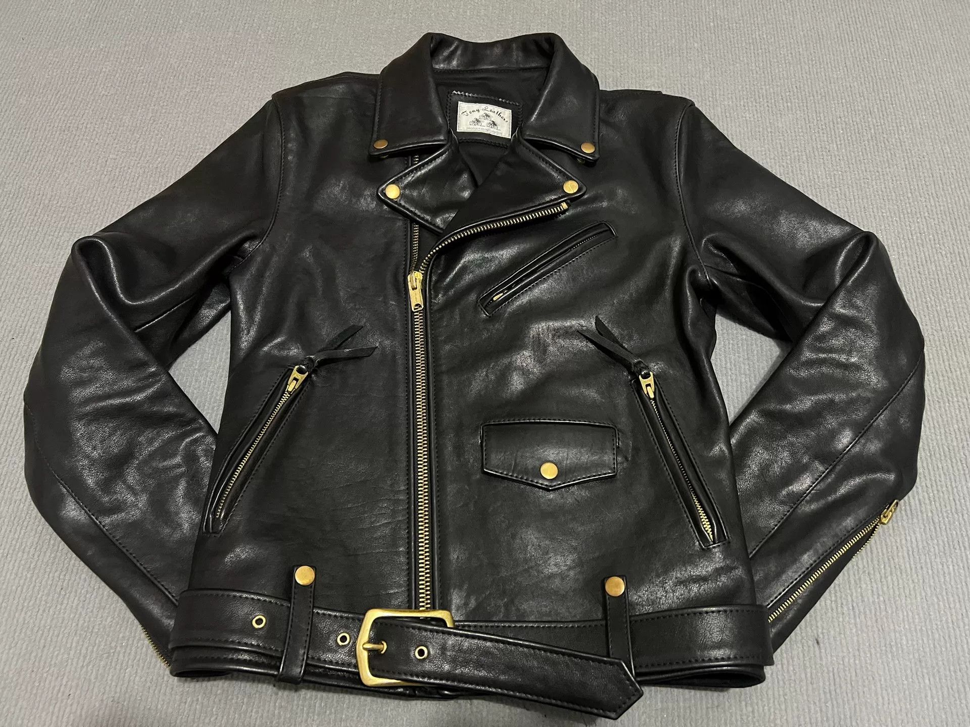 Schott Black Leather Biker Jacket Size US L / EU 52-54 / 3 - 5 Thumbnail