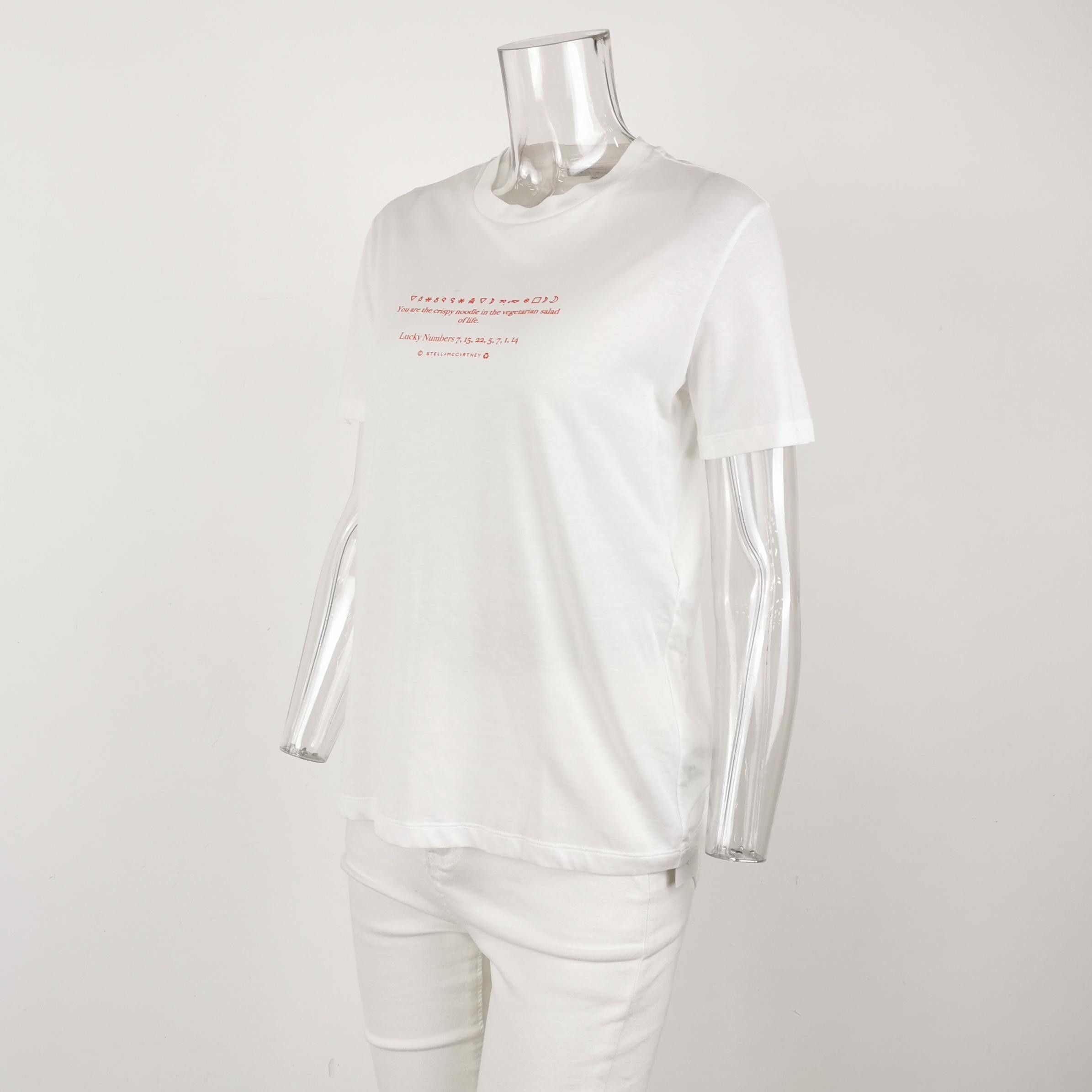 Stella McCartney White Printed Short-Sleeve T-Shirt