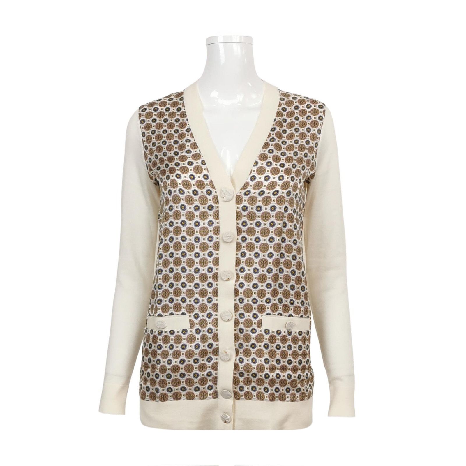 Tory Burch Tory Burch XXS Cotton-Wool Long Sleeve Cardigan Size XXS / US 00 / IT 34 - 2 Thumbnail