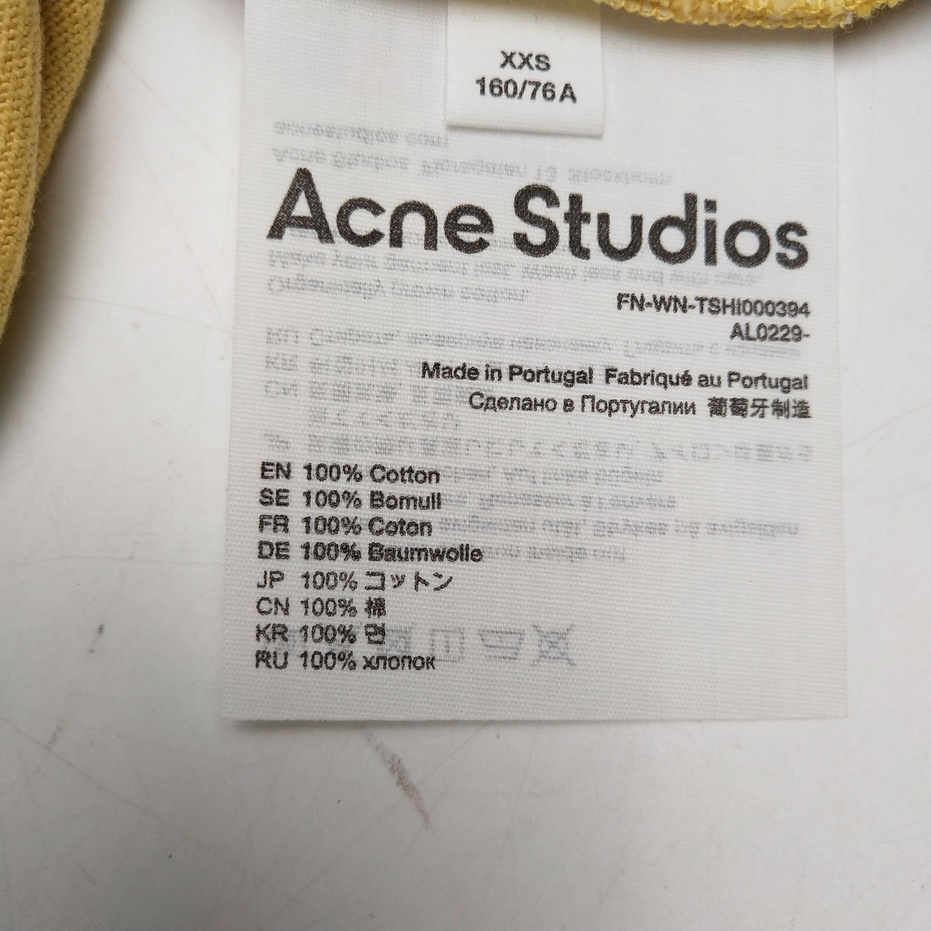 Acne Studios Acne Studios Yellow Tie-Dye Polo Shirt S Size XXS / US 00 / IT 34 - 14 Thumbnail