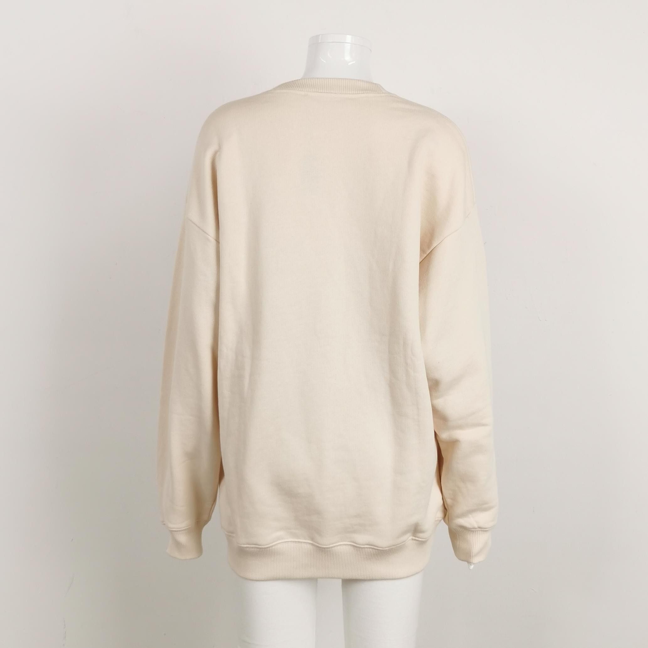 Acne Studios Beige Oversized Sweatshirt with AS Initials Size XS / US 0-2 / IT 36-38 - 4 Thumbnail