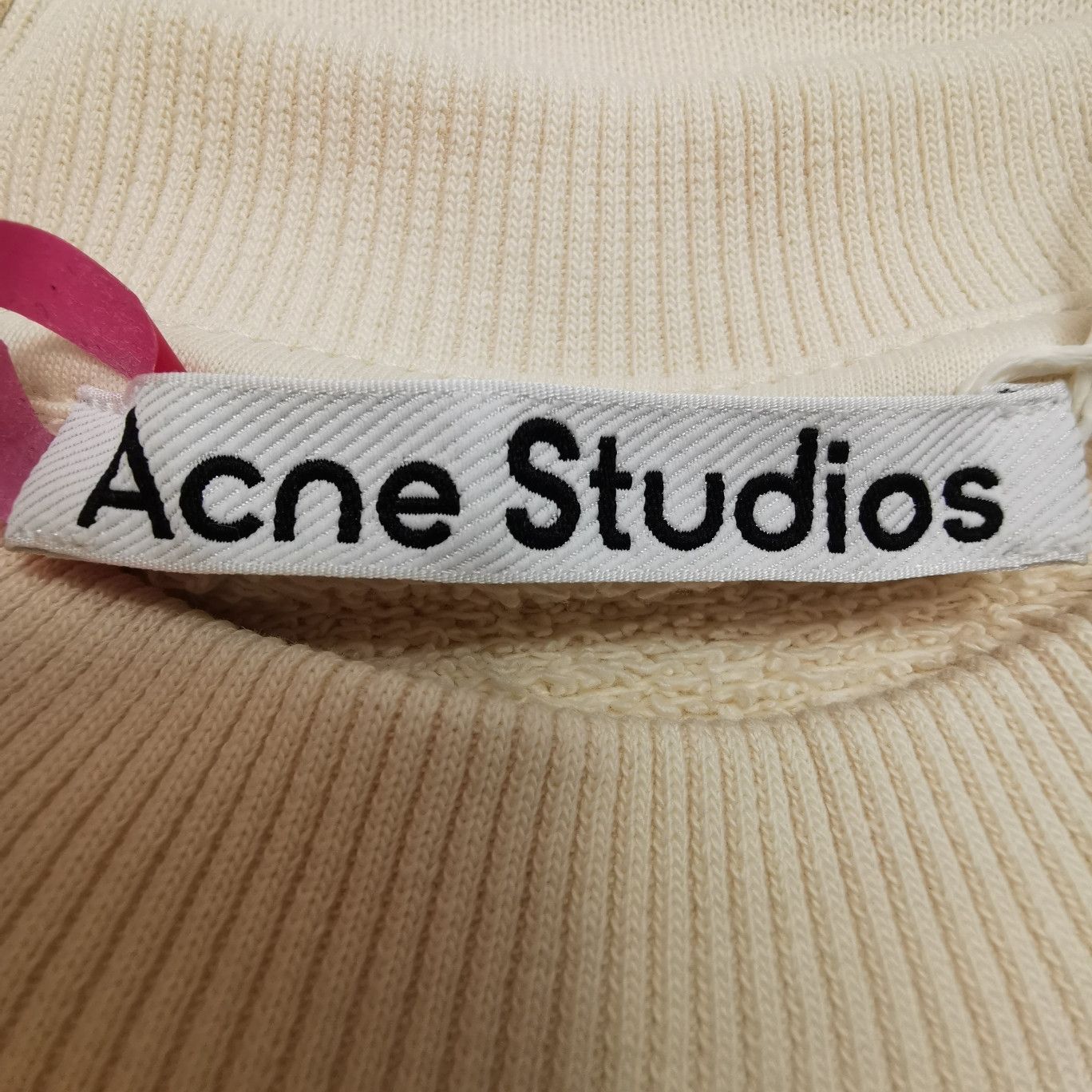 Acne Studios Beige Oversized Sweatshirt with AS Initials Size XS / US 0-2 / IT 36-38 - 9 Thumbnail
