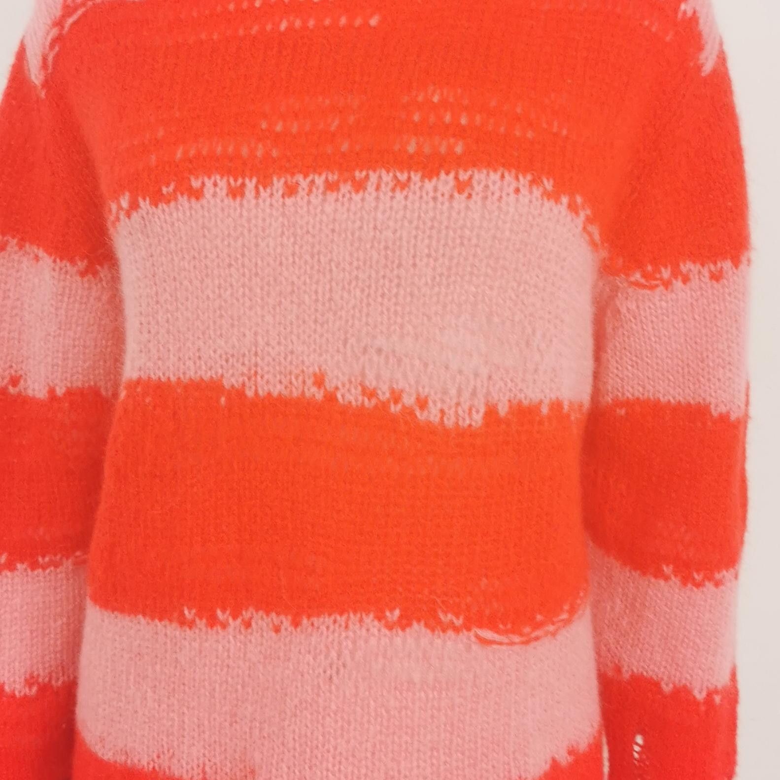 Acne Studios Acne Studios XS Mohair Blend Color Block Crewneck Sweater Size XS / US 0-2 / IT 36-38 - 5 Thumbnail