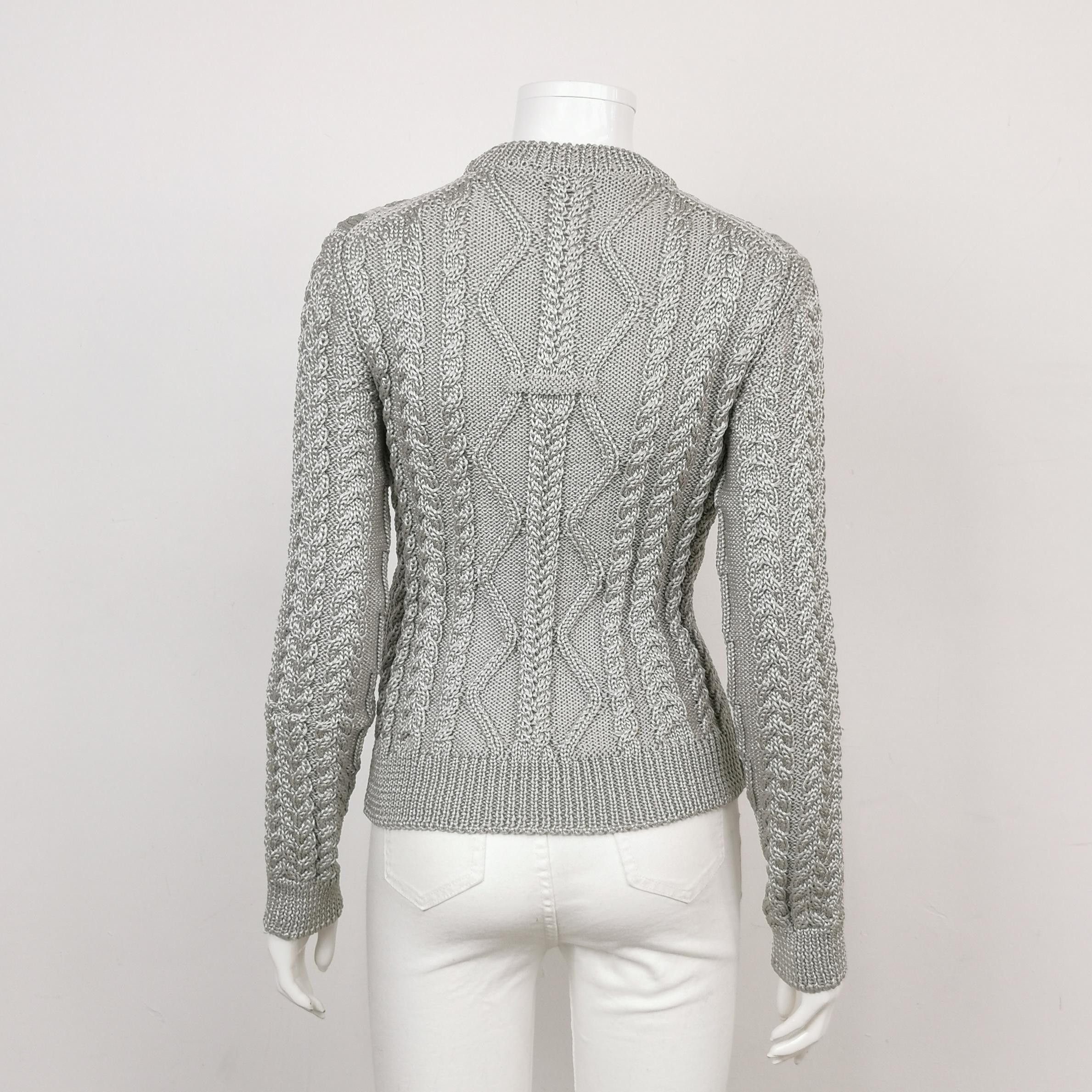 Acne Studios Acne Studios XS Wool Blend Cable Knit Sweater Size S / US 4 / IT 40 - 4 Thumbnail