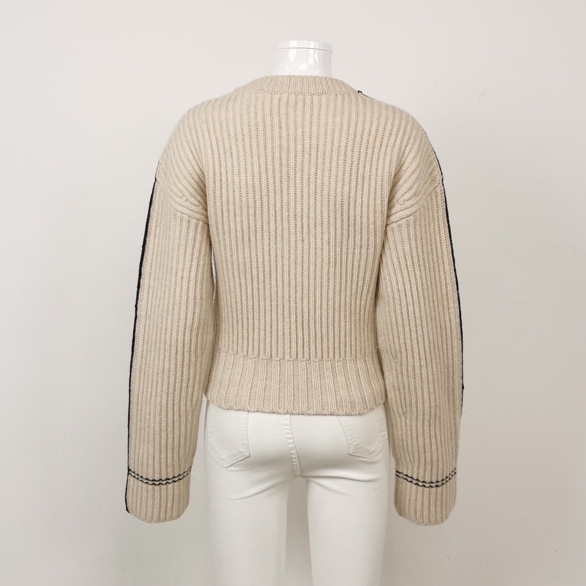 Acne Studios Acne Studios S Solid Long-Sleeve Knit Sweater Size XS / US 0-2 / IT 36-38 - 4 Thumbnail