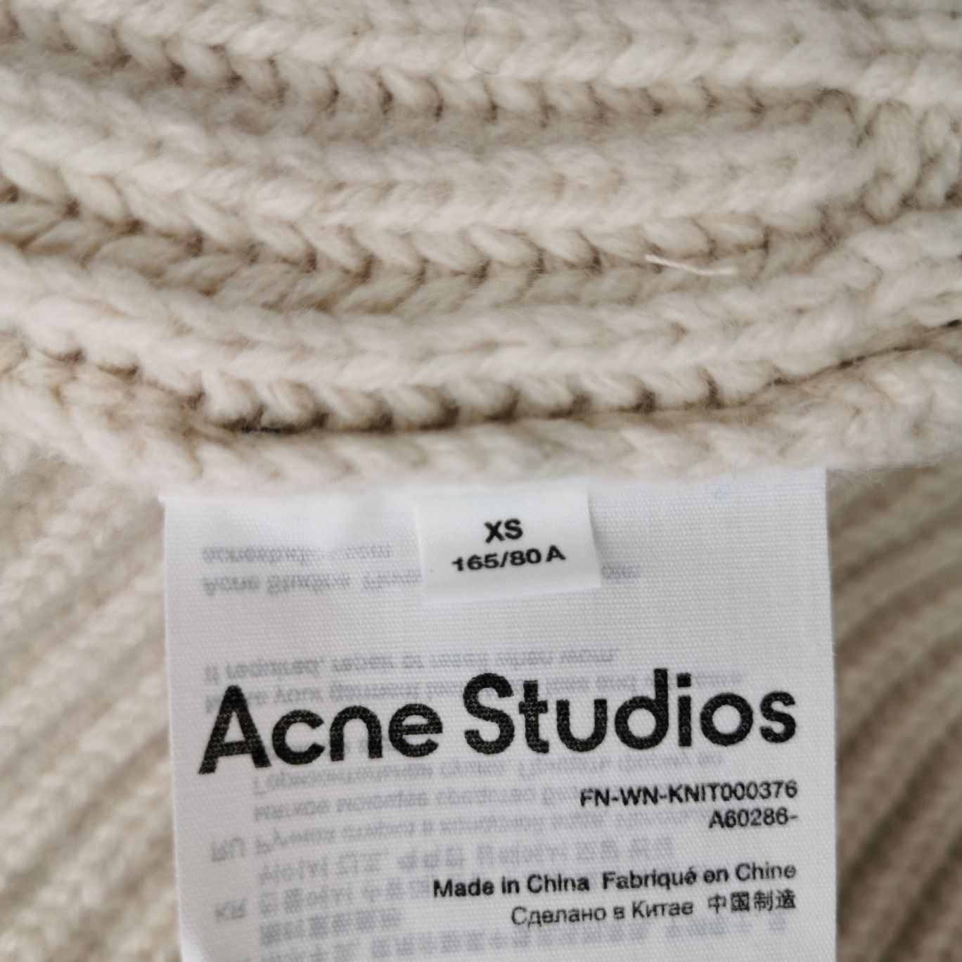 Acne Studios Acne Studios S Solid Long-Sleeve Knit Sweater Size XS / US 0-2 / IT 36-38 - 9 Thumbnail