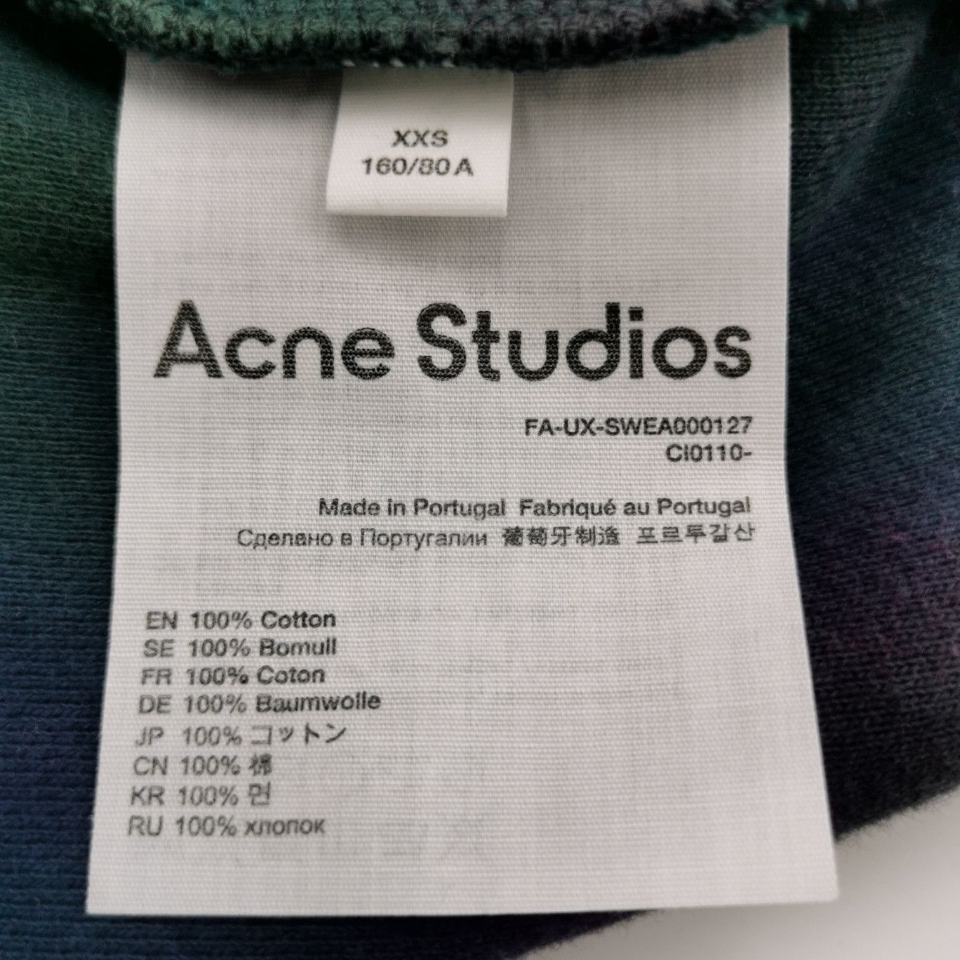 Acne Studios Acne Studios XS Cotton Colorblock Stripe Hoodie Size XXS / US 00 / IT 34 - 13 Thumbnail