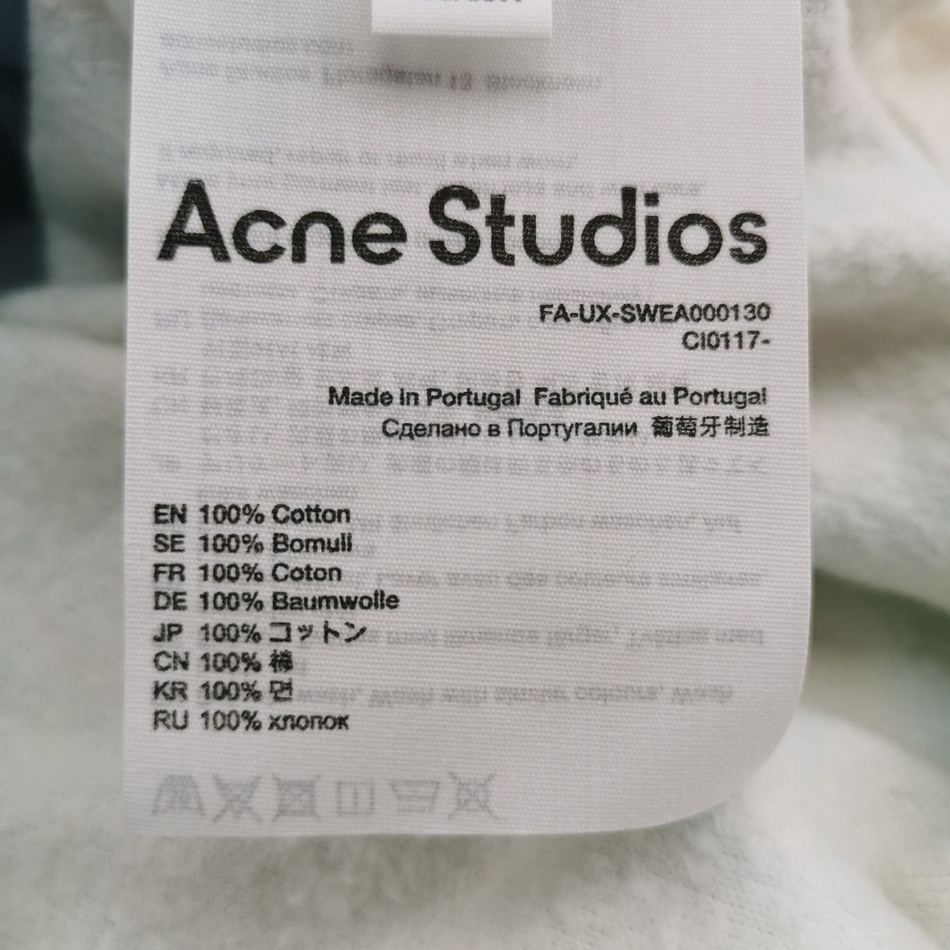 Acne Studios Acne Studios XXS Cotton Colorblock Hoodie Size XS / US 0-2 / IT 36-38 - 14 Thumbnail