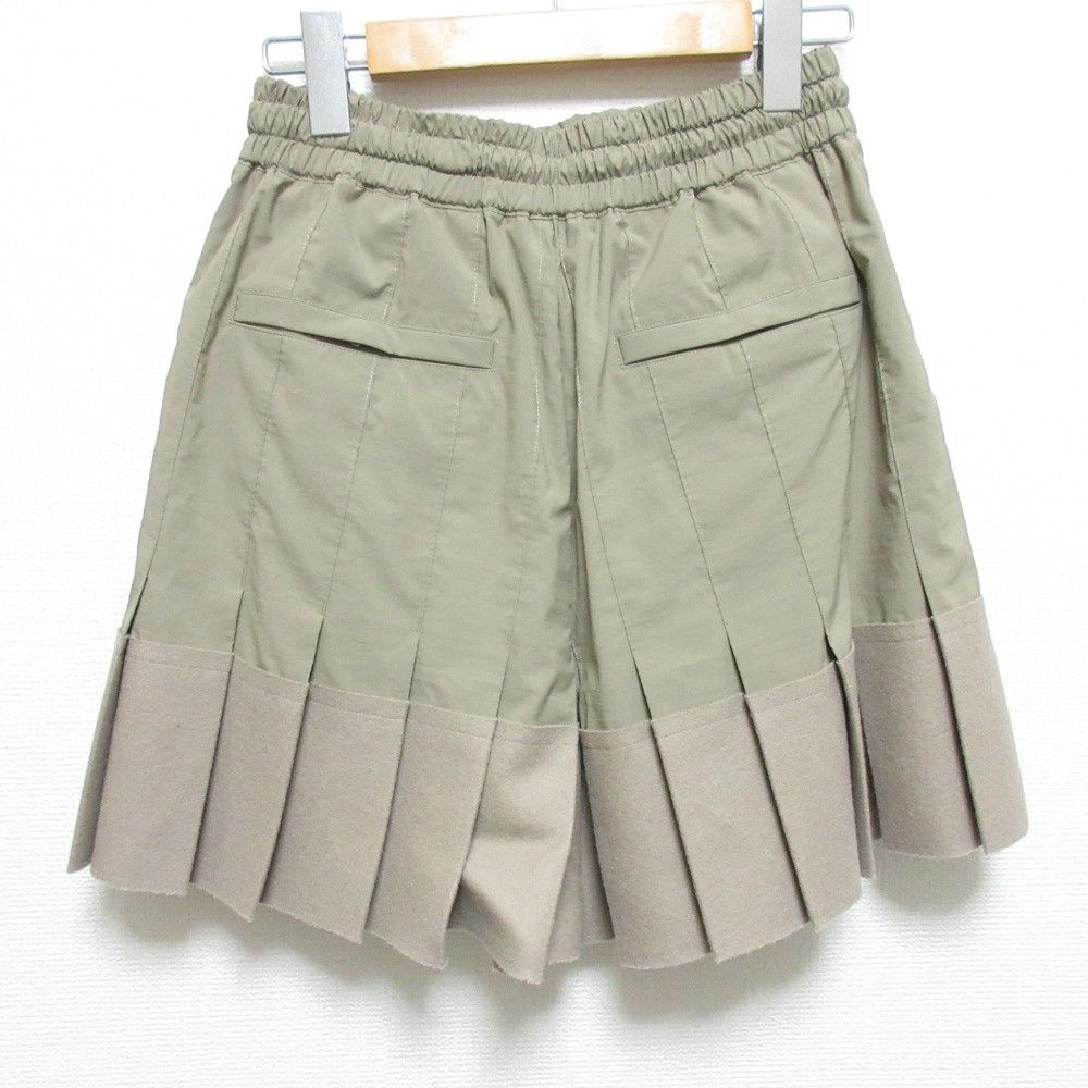 Sacai Sacai Sacai Pleats Wool Shorts Textile Shorts 23-06762 DUTY FREE for USA Size ONE SIZE - 2 Thumbnail