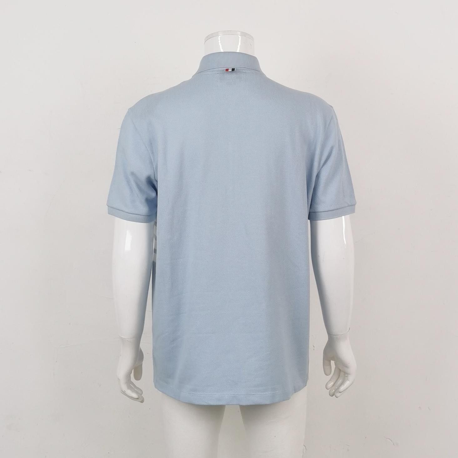 Thom Browne Thom Browne Cotton Solid Collared T-Shirt XL Size US XL / EU 56 / 4 - 4 Thumbnail