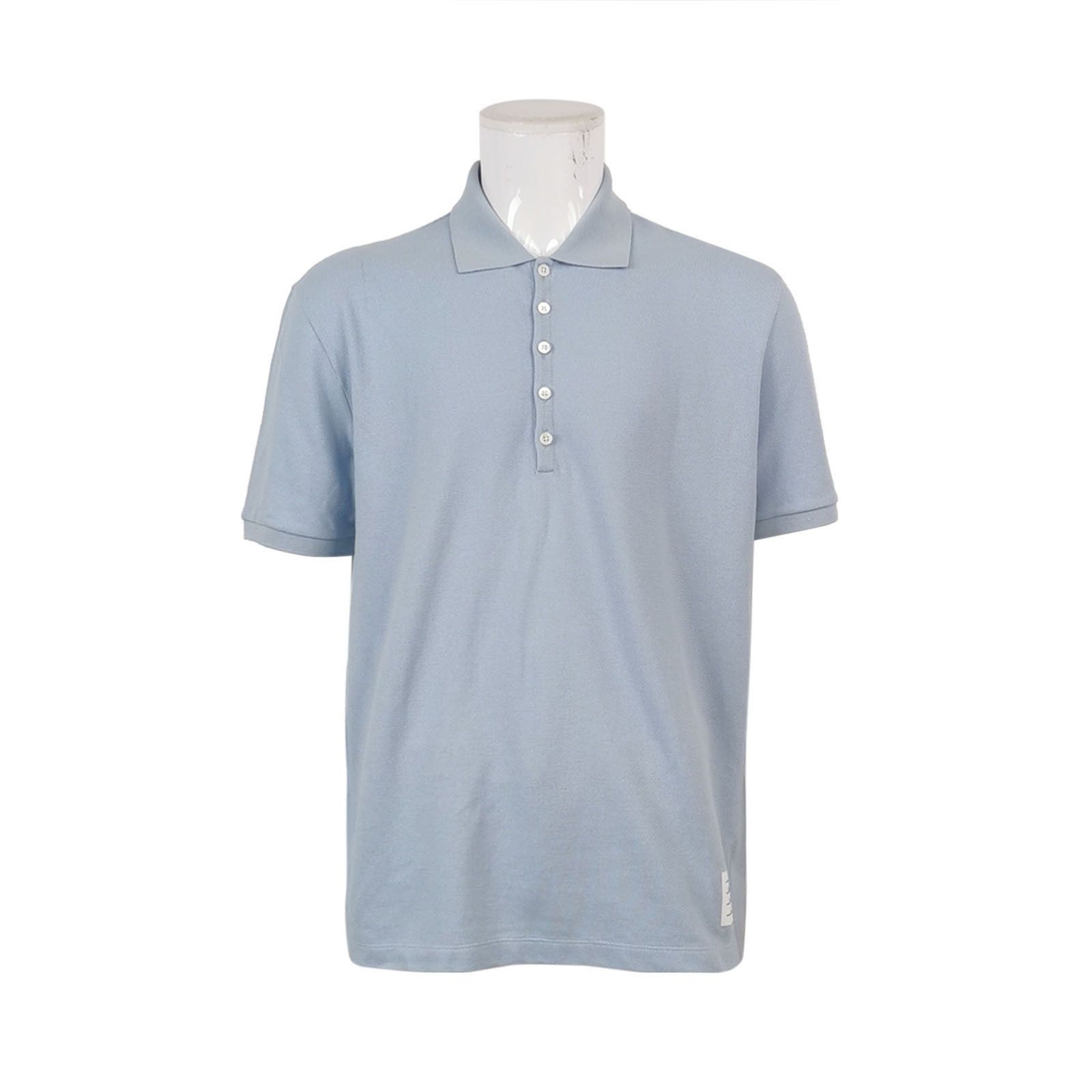 Thom Browne Thom Browne Cotton Solid Collared T-Shirt XL Size US XL / EU 56 / 4 - 2 Thumbnail