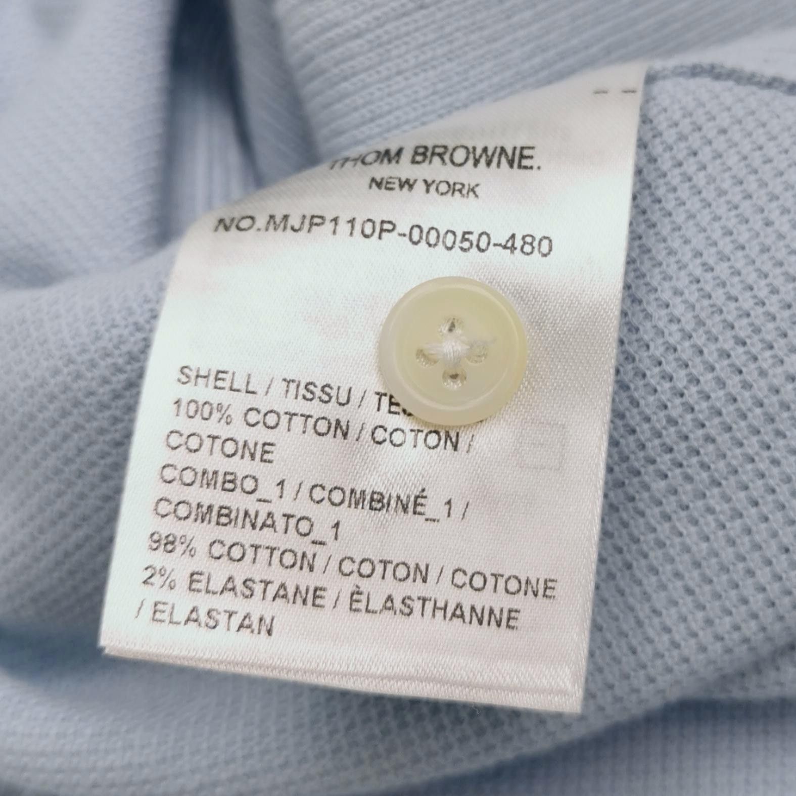 Thom Browne Thom Browne Cotton Solid Collared T-Shirt XL Size US XL / EU 56 / 4 - 10 Thumbnail