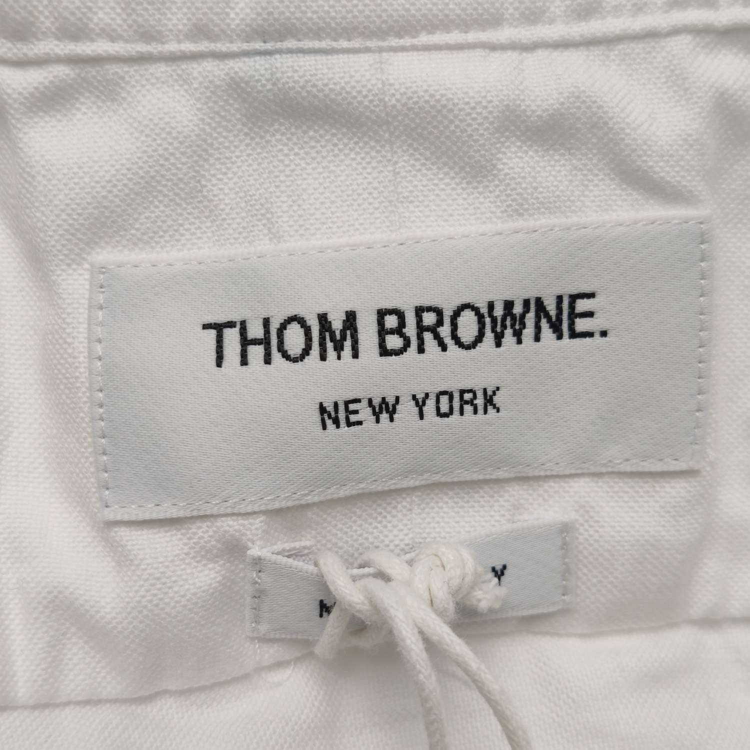 Thom Browne Thom Browne White Striped Sleeve Button-Up Shirt S Size US M / EU 48-50 / 2 - 13 Thumbnail