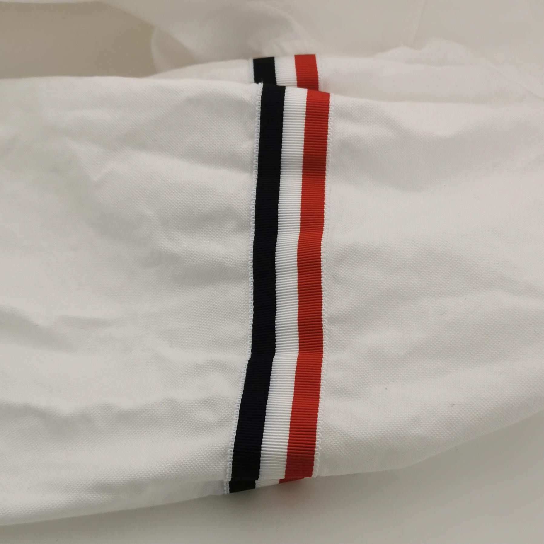 Thom Browne Thom Browne White Striped Sleeve Button-Up Shirt S Size US M / EU 48-50 / 2 - 7 Thumbnail