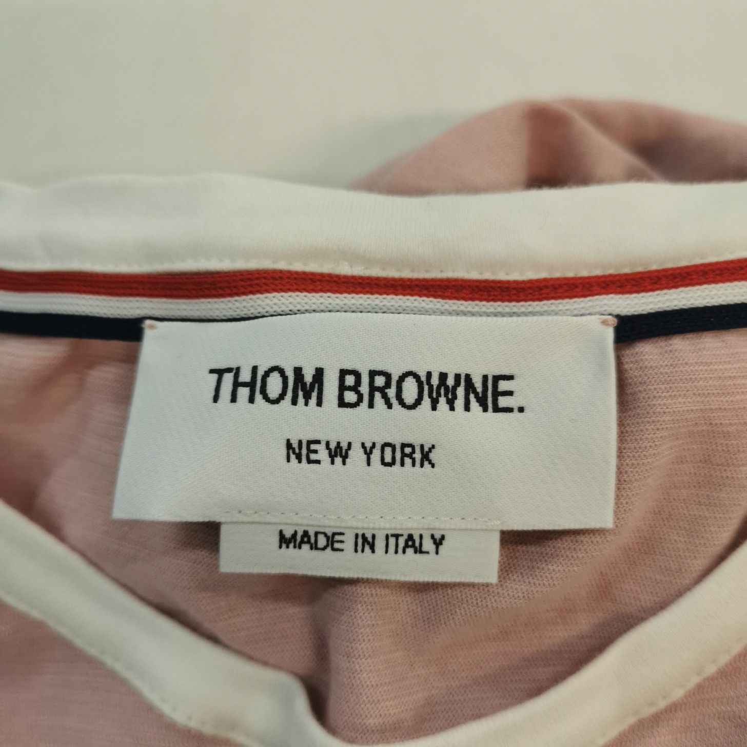 Thom Browne Thom Browne Pink Trimmed Short-Sleeve T-Shirt XS Size S / US 4 / IT 40 - 12 Thumbnail