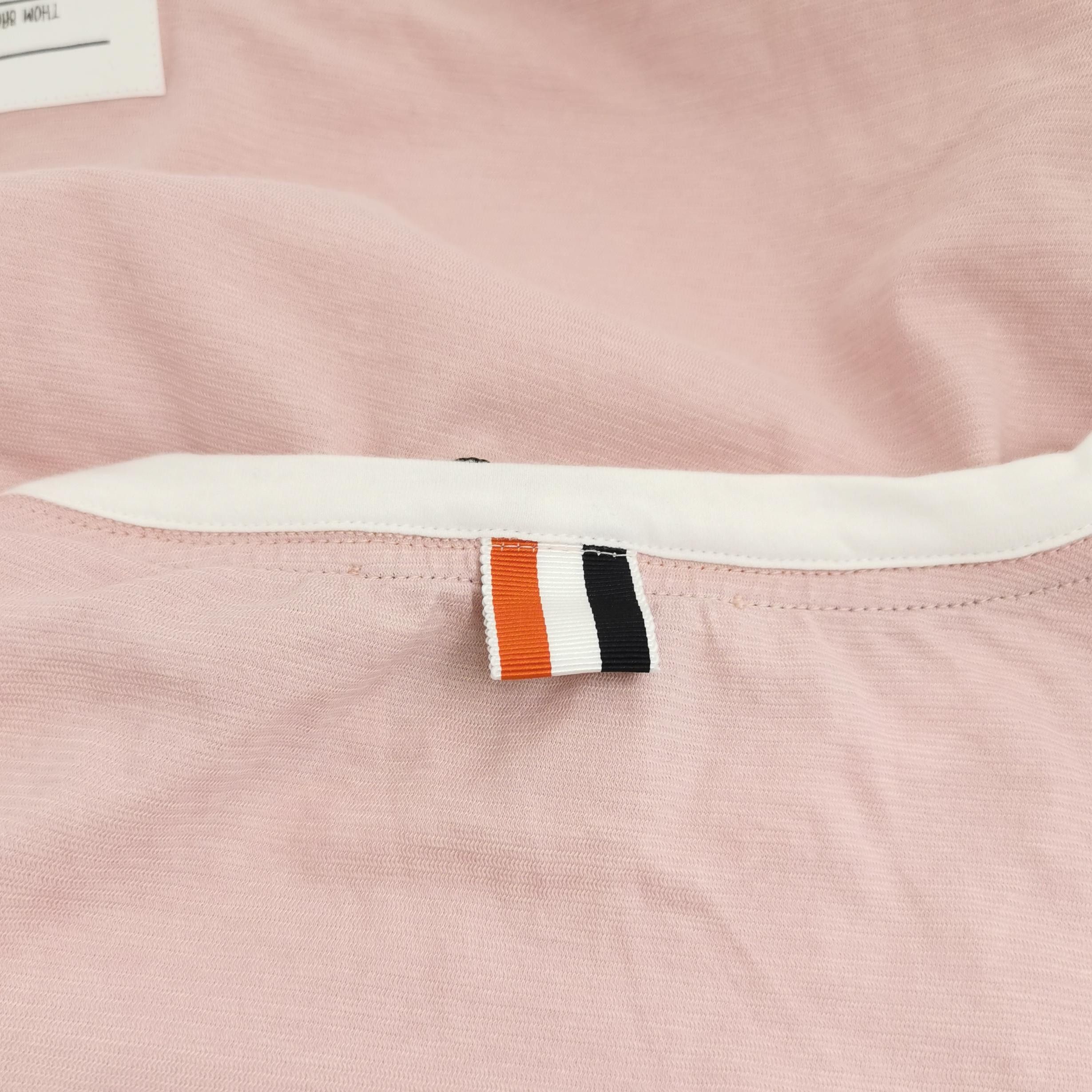 Thom Browne Thom Browne Pink Trimmed Short-Sleeve T-Shirt XS Size S / US 4 / IT 40 - 5 Thumbnail