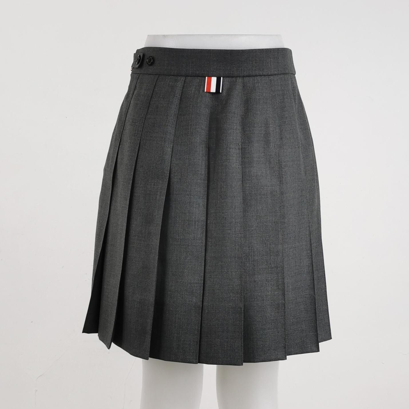Thom Browne Thom Browne Gray Pleated Mini Skirt XS Size 26" / US 2 / IT 38 - 3 Thumbnail