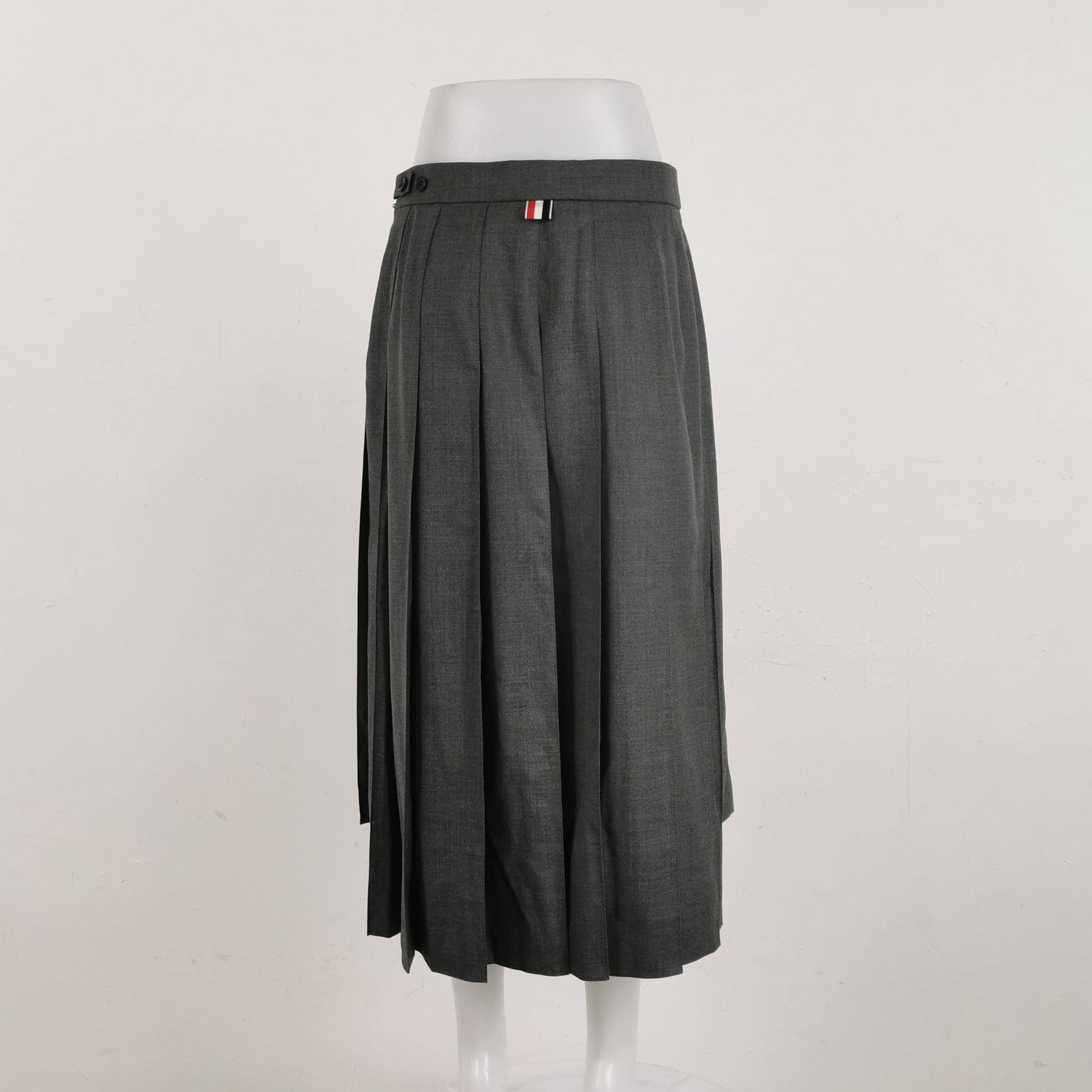Thom Browne Thom Browne Wool Pleated Midi Skirt L Size 42" / US 20 - 3 Thumbnail