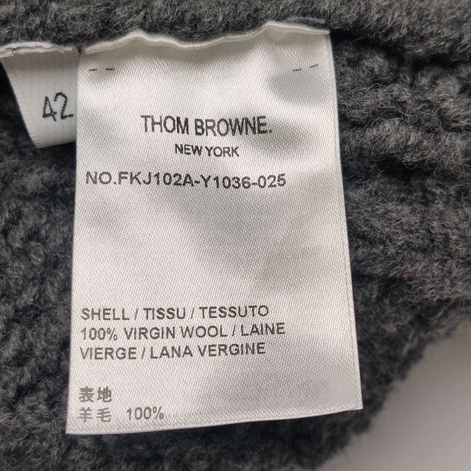 Thom Browne Thom Browne Wool Lapel Single-Breasted Long-Sleeve Coat Size L / US 10 / IT 46 - 18 Thumbnail