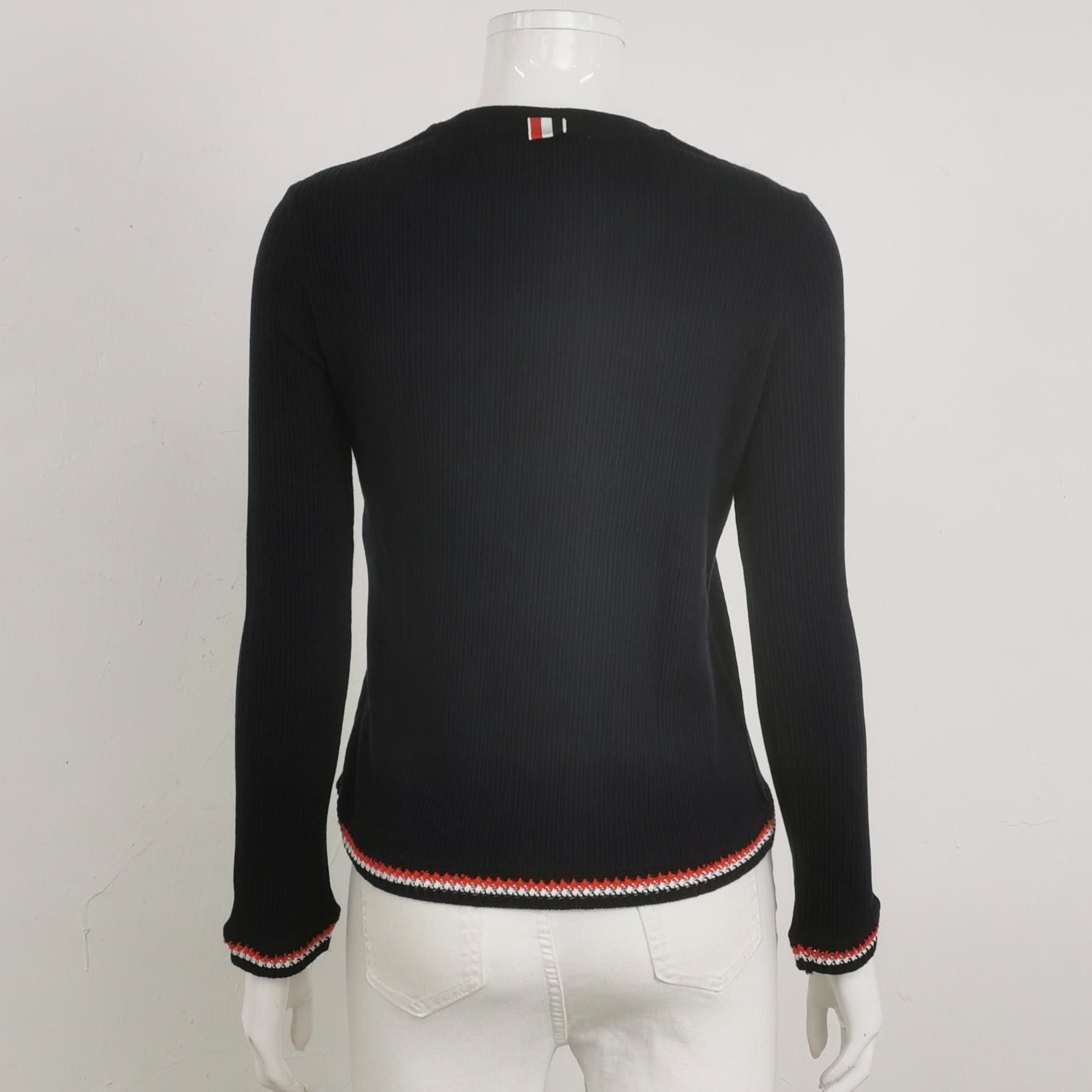 Thom Browne ThomBrowne Cotton Color-Block Stripe Sweater S/38 Size S / US 4 / IT 40 - 3 Thumbnail