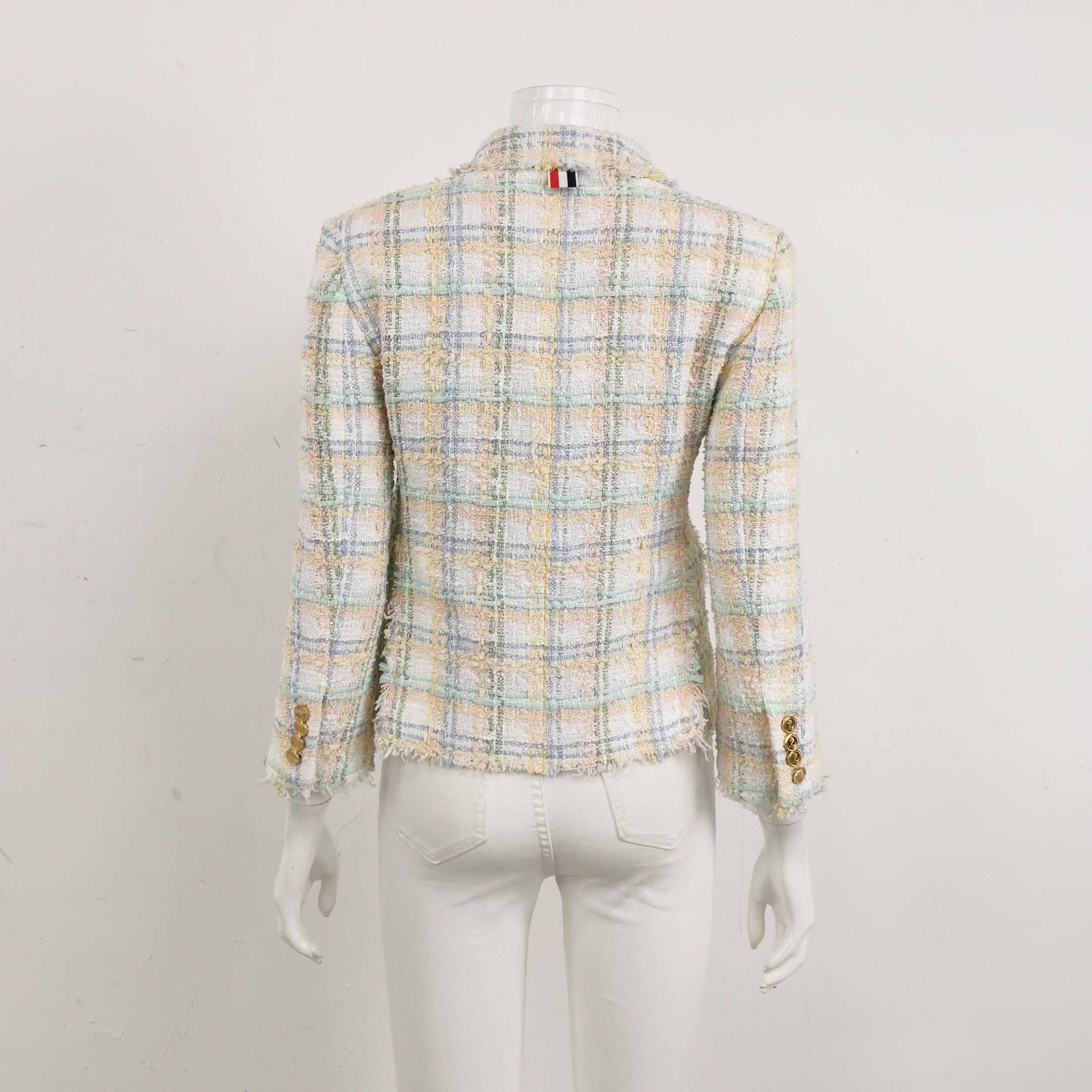 Thom Browne Thom Browne S/38 V - Neck Colorblock Knit Jacket Size S / US 4 / IT 40 - 4 Thumbnail