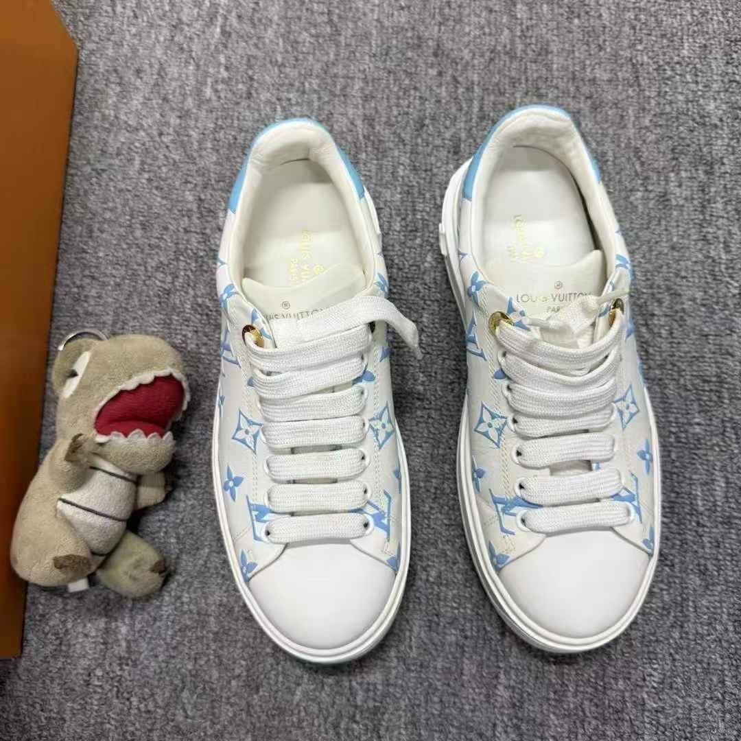 Louis Vuitton Louis Vuitton Blue Monogram Platform Shoes Size US 5 / IT 35 - 4 Thumbnail