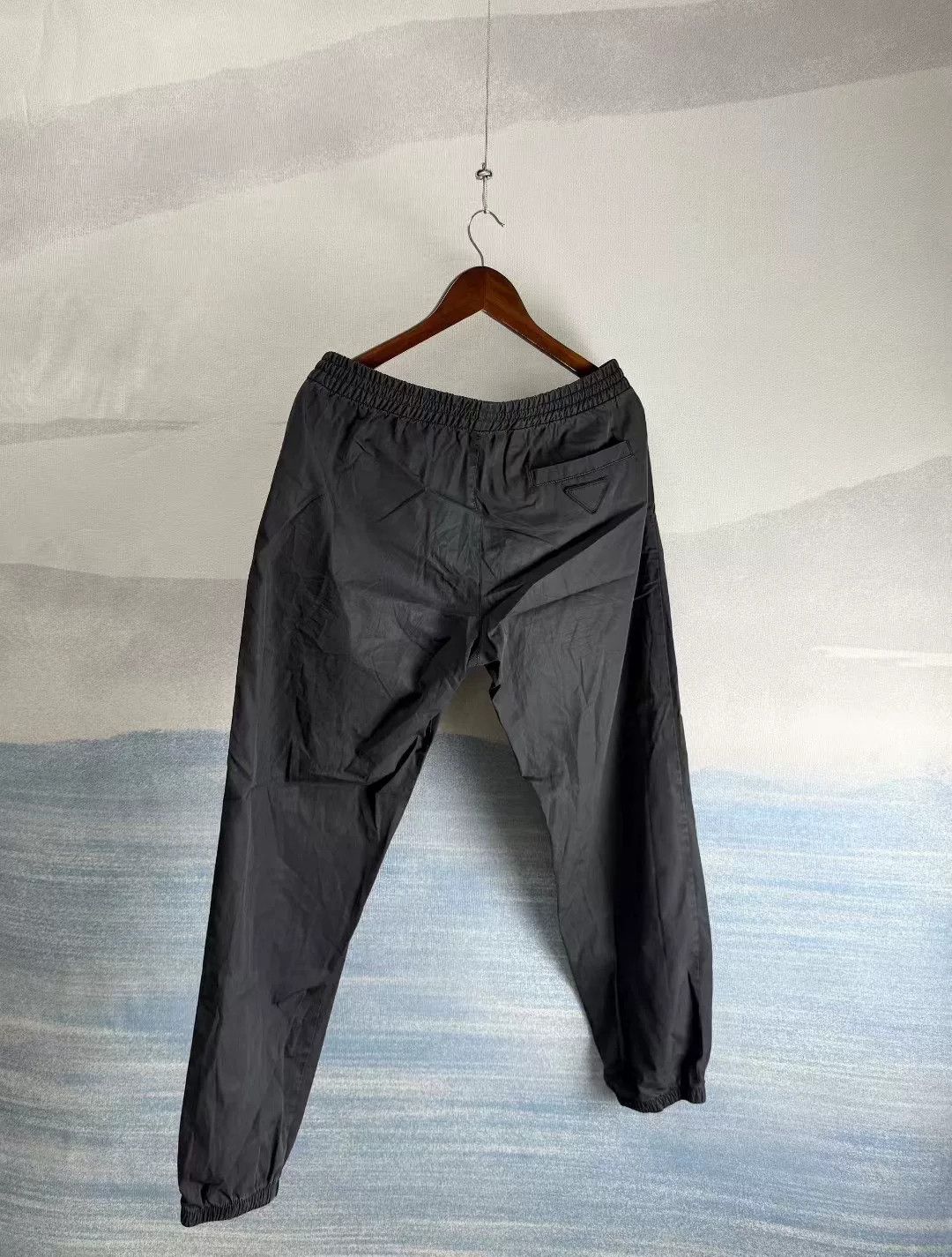Prada Prada Black Back Triangle Logo Trousers L Size US 32 / EU 48 - 2 Thumbnail