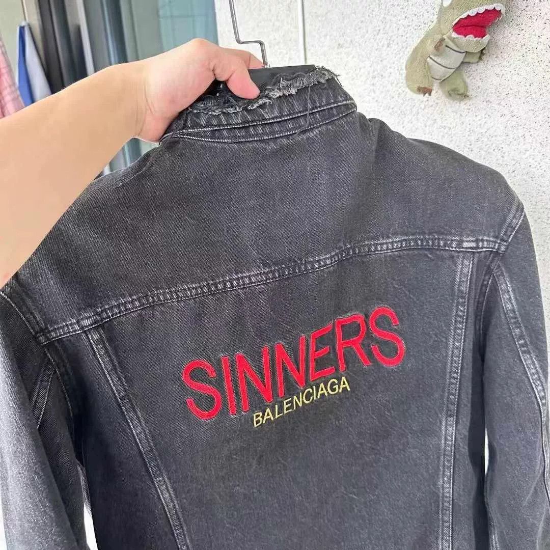 Balenciaga Balenciaga Sinners Denim Jacket Size US M / EU 48-50 / 2 - 3 Thumbnail