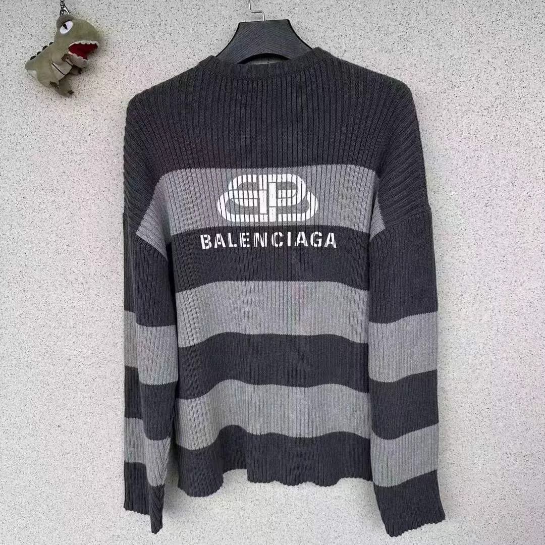 Balenciaga Balenciaga Black White Panel Sweater Size US M / EU 48-50 / 2 - 3 Thumbnail