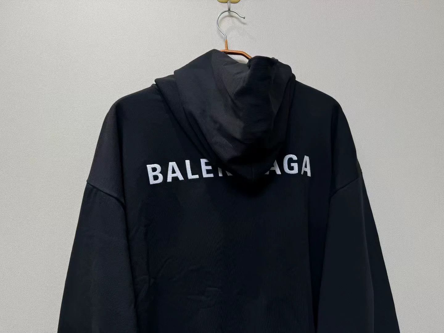 Balenciaga BALENCIAGA New Black Embroidered Letter Hoodie Size US M / EU 48-50 / 2 - 5 Thumbnail