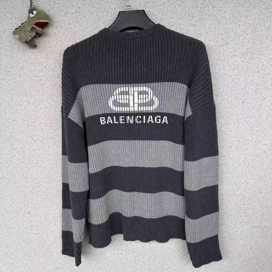Balenciaga Balenciaga Black White Patchwork Lock Sweater Size US M / EU 48-50 / 2 - 3 Thumbnail