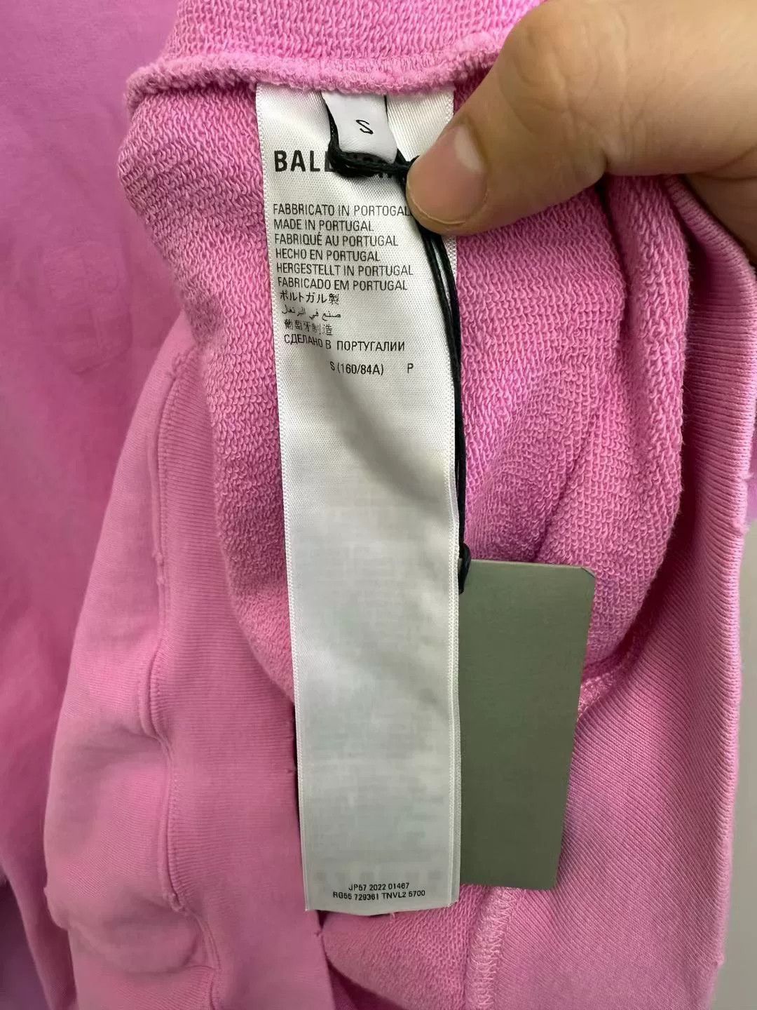 Balenciaga BALENCIAGA Pink Distressed Letter Hoodie Size S / US 4 / IT 40 - 3 Thumbnail