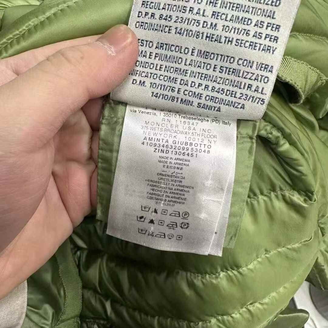 Moncler Moncler Green Logo Hem Down Jacket Size L / US 10 / IT 46 - 5 Thumbnail