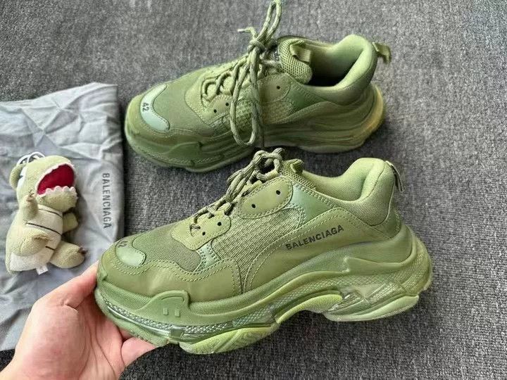 Balenciaga Balenciaga Triple S Army Green Size 42 Size US 9 / EU 42 - 2 Thumbnail