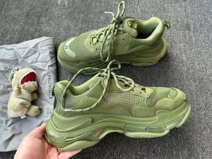 Balenciaga Balenciaga Triple S Army Green Size 42 Size US 9 / EU 42 - 4 Thumbnail