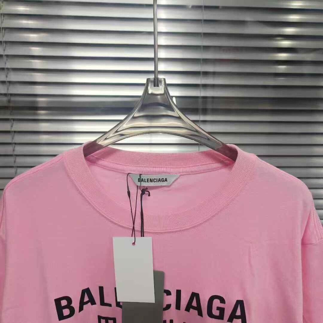 Balenciaga Balenciaga Pink Seven-Language Short Sleeve M Size M / US 6-8 / IT 42-44 - 2 Thumbnail