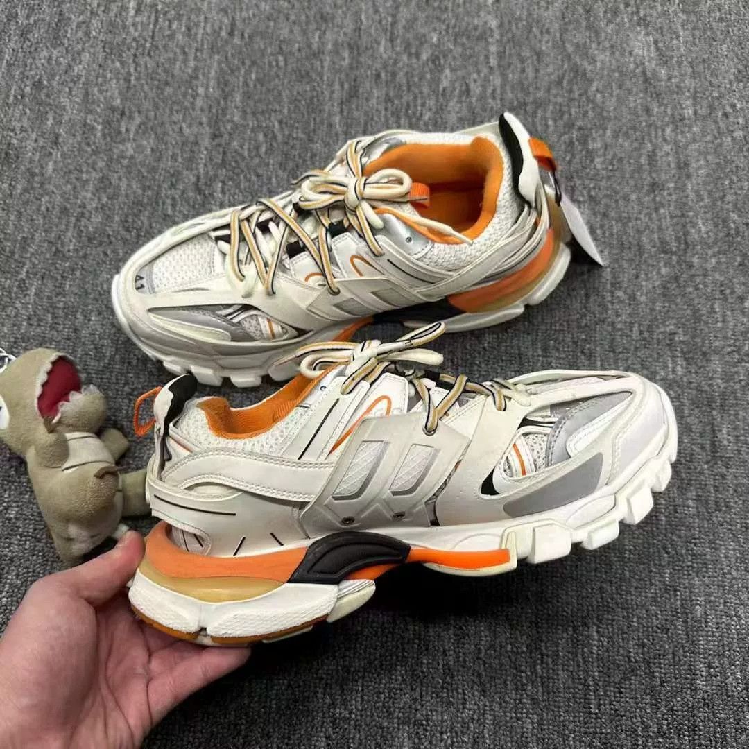 Balenciaga Balenciaga Track 41 White Orange Size US 8 / EU 41 - 3 Thumbnail