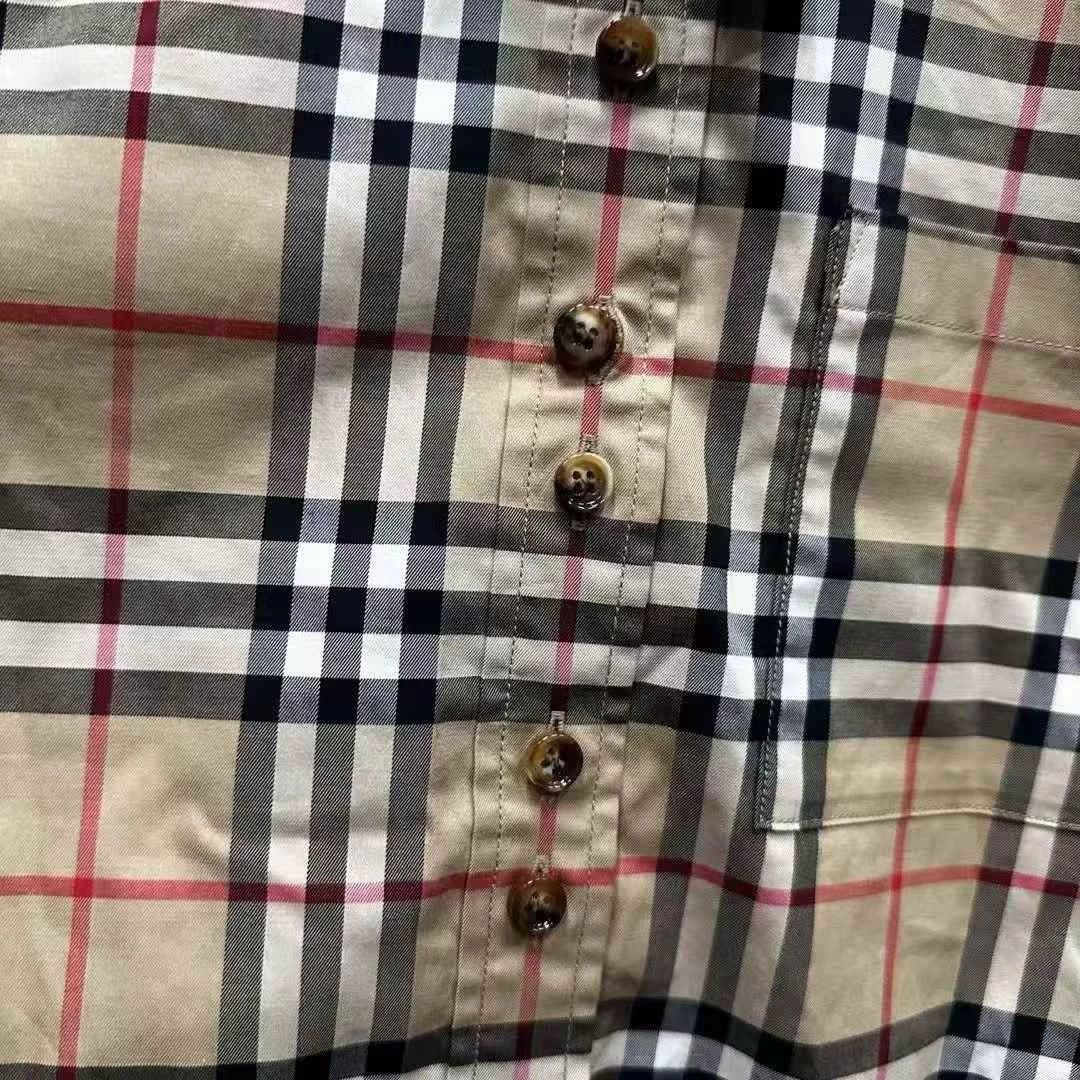 Burberry Burberry Red Collar Plaid Shirt UK6 Size XXS / US 00 / IT 34 - 3 Thumbnail