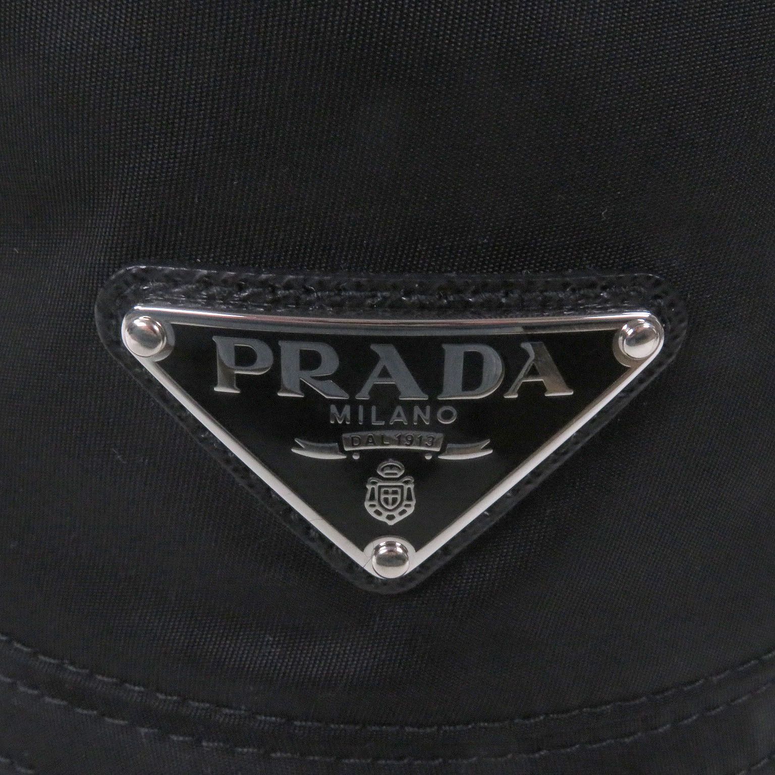 Prada Prada Prada Re-Nylon Triangle Logo Bucket Hat Textile Hats DUTY FREE for USA Size ONE SIZE - 6 Thumbnail