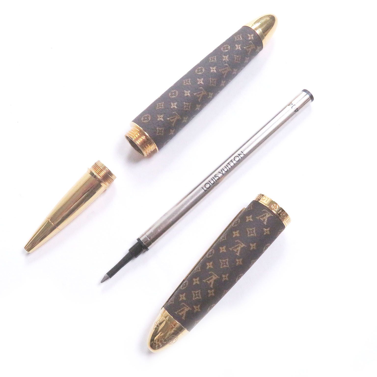 Louis Vuitton Louis Vuitton Louis Vuitton Monogram Leather Ballpoint Pen Textile Pen DUTY FREE for USA Size ONE SIZE - 2 Thumbnail