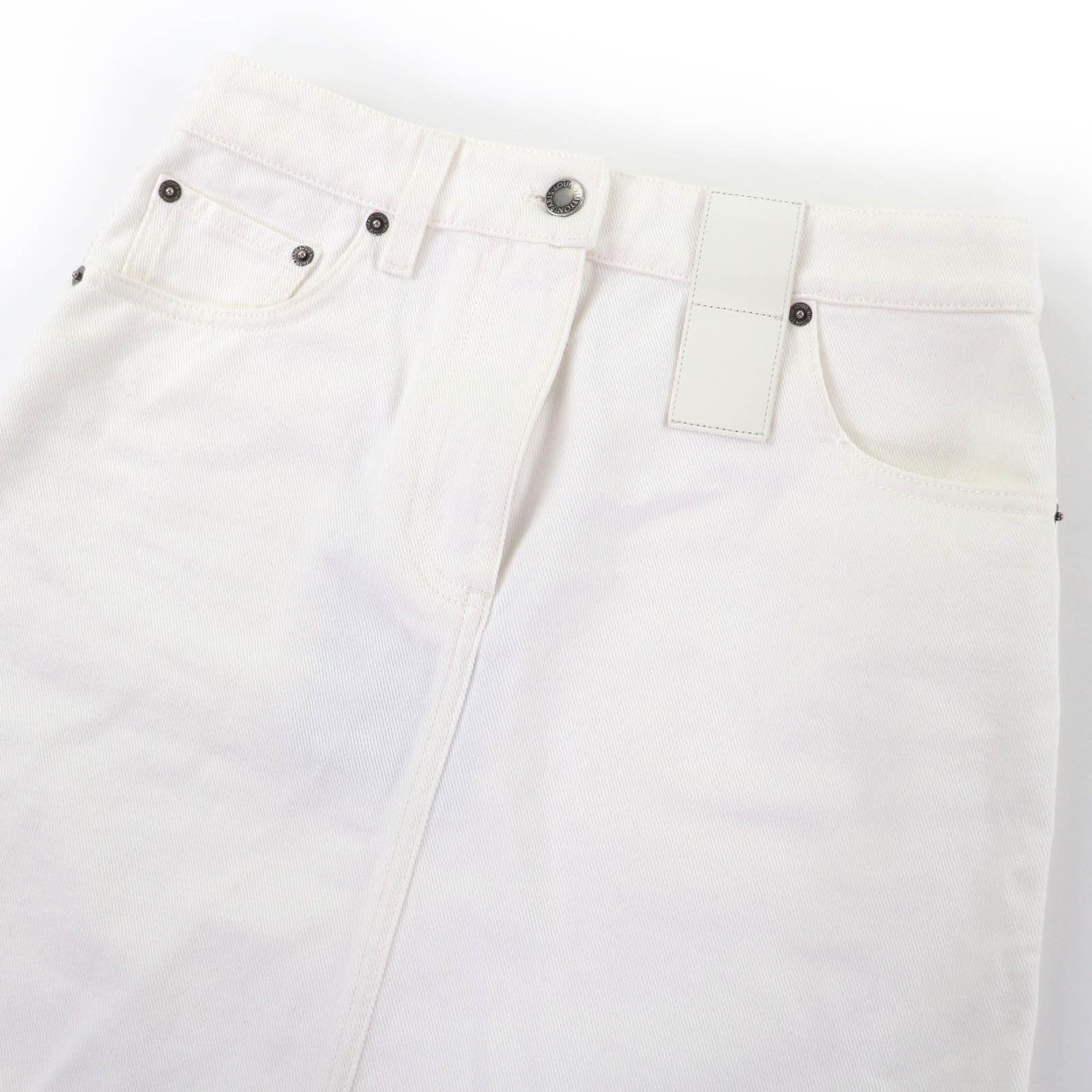 Louis Vuitton Louis Vuitton Louis Vuitton Cotton Denim Skirt Textile Skirts DUTY FREE for USA Size ONE SIZE - 4 Thumbnail