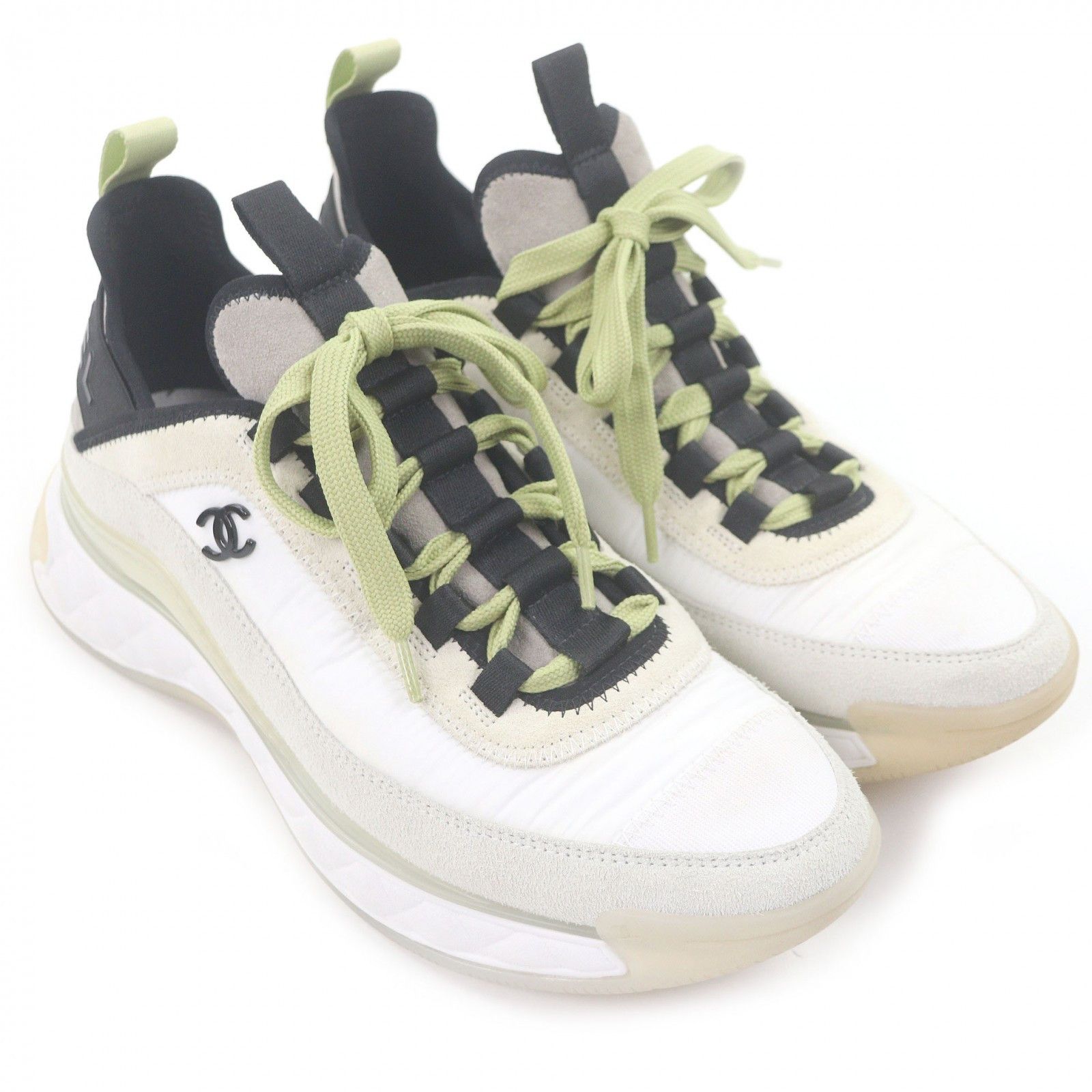 Chanel Chanel CHANEL COCO Mark Suede Sneakers Leather Shoes G35617 DUTY FREE for USA Size ONE SIZE - 3 Thumbnail