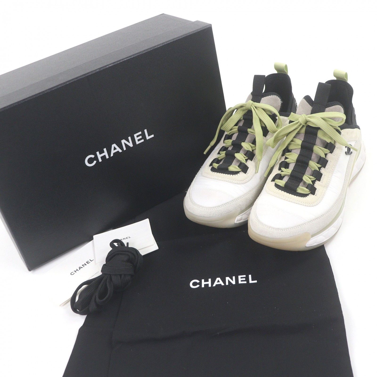 Chanel Chanel CHANEL COCO Mark Suede Sneakers Leather Shoes G35617 DUTY FREE for USA Size ONE SIZE - 2 Thumbnail