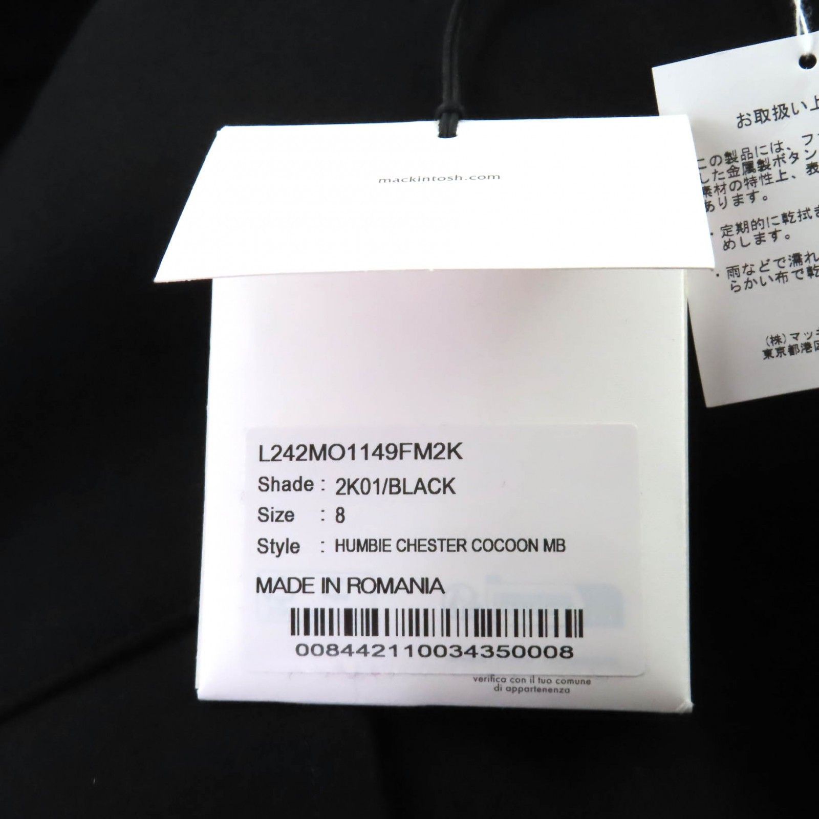 Mackintosh Mackintosh Mackintosh HUMBIE CHESTER COCOON Wool Coat Textile Outerwear L242MO1149FM2K DUTY FREE for USA Size ONE SIZE - 12 Thumbnail