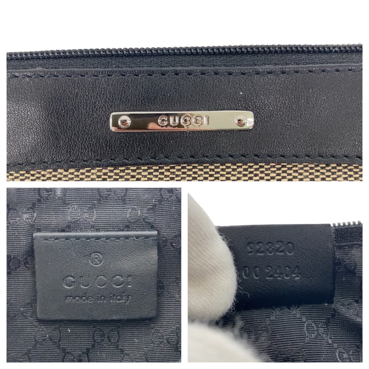 Gucci Gucci Gucci Canvas/Leather Handbag Textile Handbag 92820 DUTY FREE for USA Size ONE SIZE - 4 Thumbnail