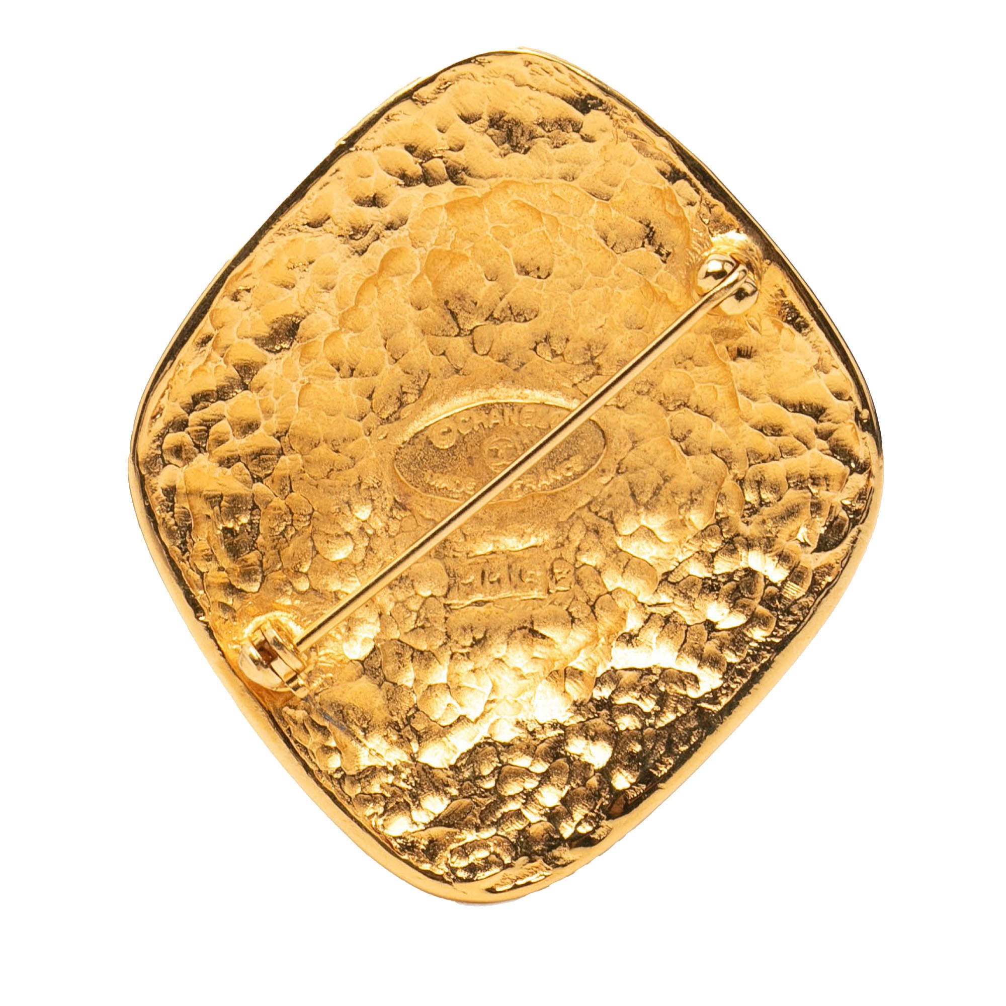 Chanel Chanel CC Gold Plated Diamond Brooch Size ONE SIZE - 2 Thumbnail