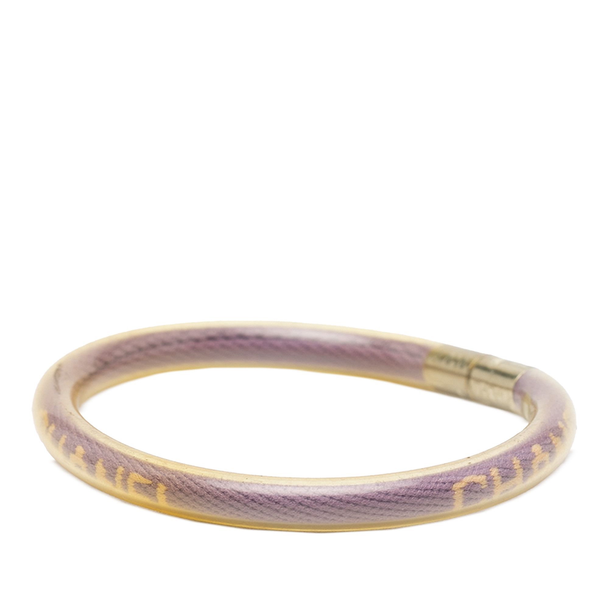 Chanel Chanel Vinyl Plated Sport Line Logo Tube Bracelet Size ONE SIZE - 2 Thumbnail