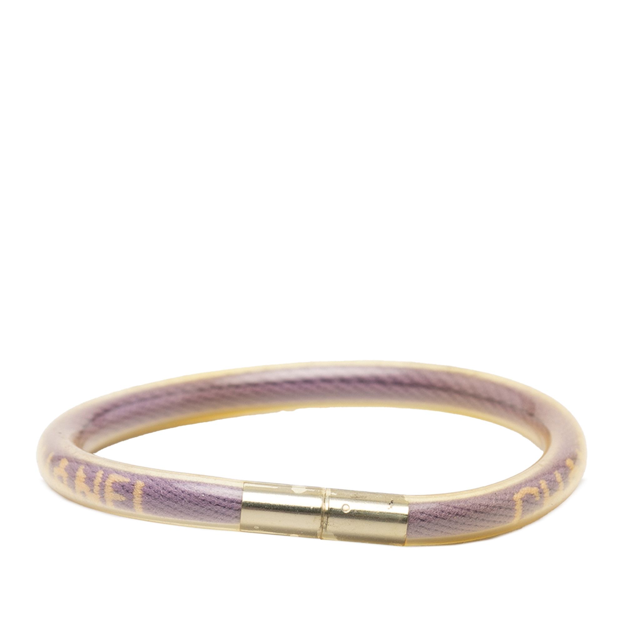 Chanel Chanel Vinyl Plated Sport Line Logo Tube Bracelet Size ONE SIZE - 3 Thumbnail