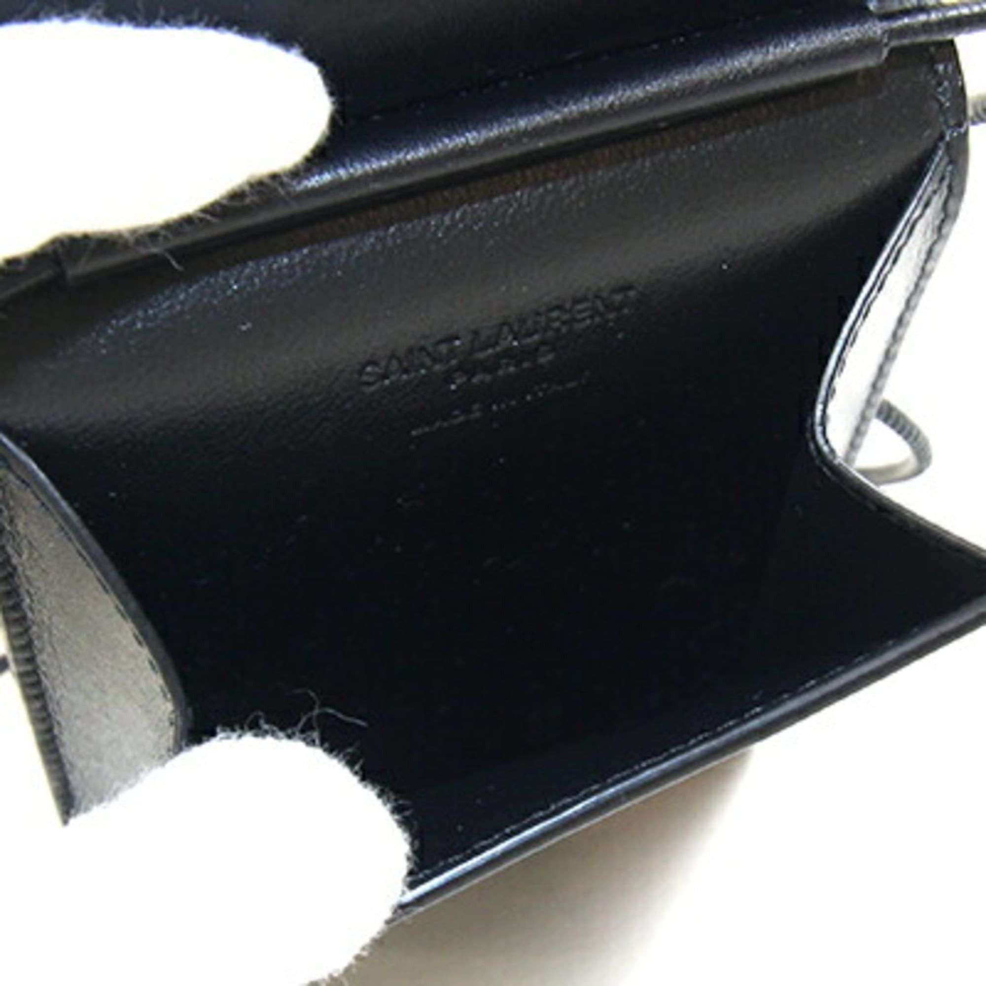 Saint Laurent Paris Saint Laurent Shoulder Bag 802728 Black Leather Pochette Mini Pouch YSL Women's SAINT LAURENT Size ONE SIZE - 3 Thumbnail