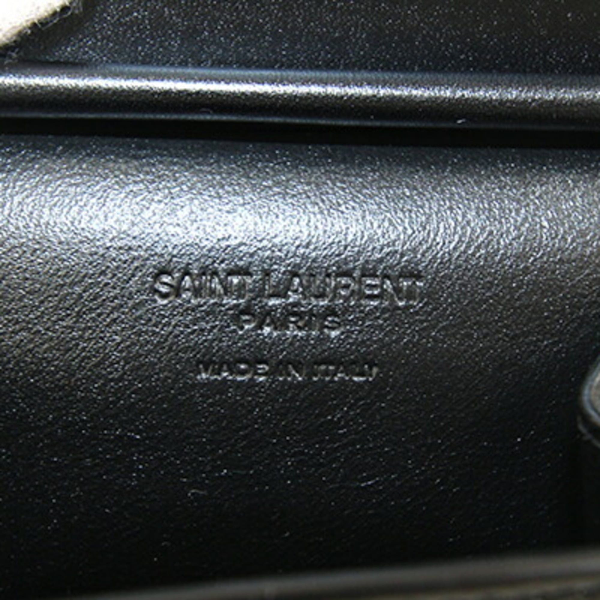 Saint Laurent Paris Saint Laurent Shoulder Bag 802728 Black Leather Pochette Mini Pouch YSL Women's SAINT LAURENT Size ONE SIZE - 4 Thumbnail